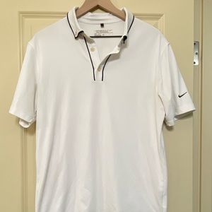 White Nike polo